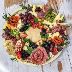 christmas wreath charcuterie board by 2 board sisters ohio